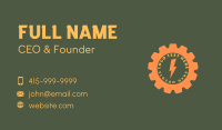 Orange Gear Lightning Business Card