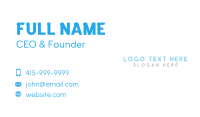Modern Lined Font Text Business Card