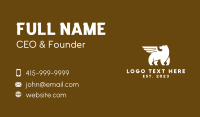 Wing White Bear Business Card Design