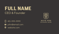 Legal Column Shield Business Card Design