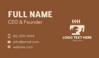 Brown Hot Coffee Drink Business Card