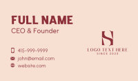 Red Letter S Boutique Business Card