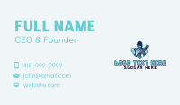 Rifle Soldier Mascot Business Card Design