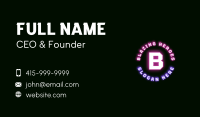 Cyber Neon Lettermark Business Card Image Preview