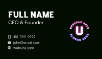 Cyber Neon Lettermark Business Card Image Preview