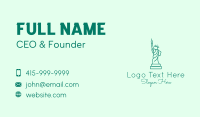 Minimalist Statue of Liberty  Business Card Design