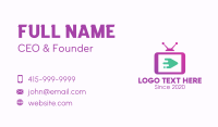 Media Television Screen Business Card Design