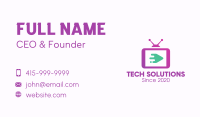 Media Television Screen Business Card