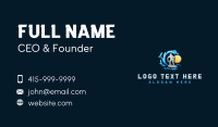 Wave Foil Surfing Business Card Design