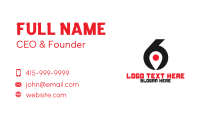 Number 6 Locator App Business Card Design