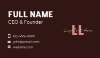 Feminine Business Lettermark Business Card