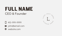 Generic Corporate Letter Business Card