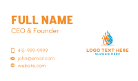 Fire Water Thermal Business Card Design