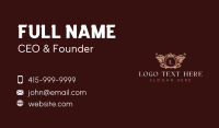 Elegant Crown Wings Business Card Design