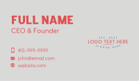 Modern Professional Wordmark Business Card