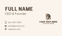 Brown Gibbon Cartoon Business Card Design