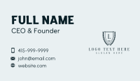 Shield Wreath Academy Lettermark Business Card