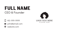 Curly Girl Hairdresser Business Card Design
