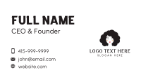 Curly Girl Hairdresser Business Card