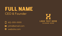 Premium Golden Letter H Business Card