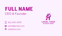 Purple Letter E & K Business Card