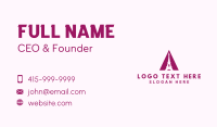 Purple Triangle Tower  Business Card Design