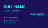 Modern Neon Sign Business Card Design