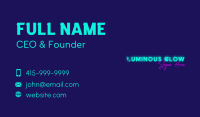 Modern Neon Sign Business Card Image Preview