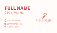 Feminine Swirl Letter P Business Card Design