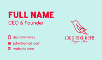 Red Canary Bird  Business Card