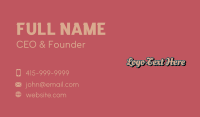 Funky Vintage Wordmark Business Card