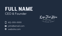 Retro Vintage Wordmark Business Card Design