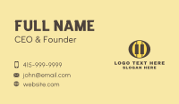 Oval Piano Keys  Business Card