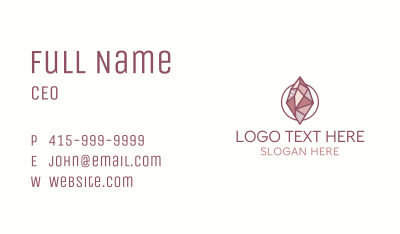 Abstract Crystal Gem Business Card