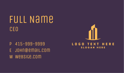 Luxury Hotel Tower Business Card