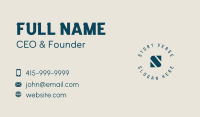 Round Business Lettermark Business Card