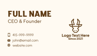 Monoline Brown Cow Business Card