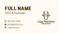 Monoline Brown Cow Business Card Design