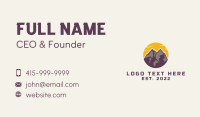 Sunset Mountain Travel Business Card Design