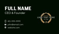 Thunder Star Wreath Wordmark Business Card