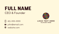 Multicolor Star Mosaic Business Card Design