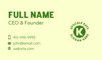 Pine Tree Letter K Business Card Image Preview