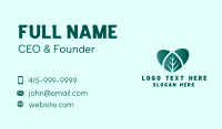 Green Heart Leaf Business Card Design