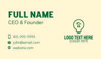 Eco Friendly Light Bulb Business Card