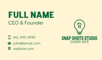 Eco Friendly Light Bulb Business Card