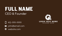 Paper Advertising Agency Letter Q Business Card