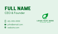 Farming Gardening Letter E  Business Card