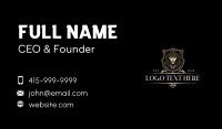 Lion Crest Shield Business Card