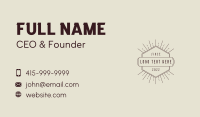 Rustic Hexagon Wordmark Business Card