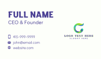 Creative Business Letter C Business Card